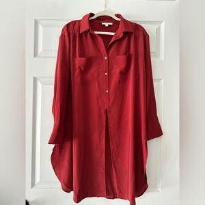 New without tags size small entro brand dark red tunic top